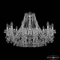 Люстра подвесная 1409/12/300 Ni Bohemia Ivele Crystal без плафона на 12 ламп, основание никель прозрачное в стиле классический sp