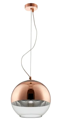 Светильник подвесной WOODY SP1 D300 COPPER Crystal Lux медь прозрачный на 1 лампу, основание медь в стиле современный шар