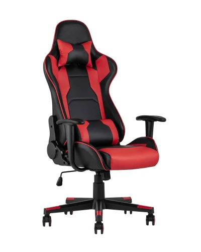 Кресло спортивное TopChairs Diablo, красное УТ000004576 Stool Group, красный/экокожа, ножки/металл/чёрный, размеры - ****640*530 фото 3