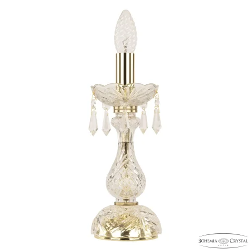 Настольная лампа 104L/1-27 G Bohemia Ivele Crystal без плафона 1 лампа, основание золотое прозрачное стекло хрусталь металл в стиле классический sp