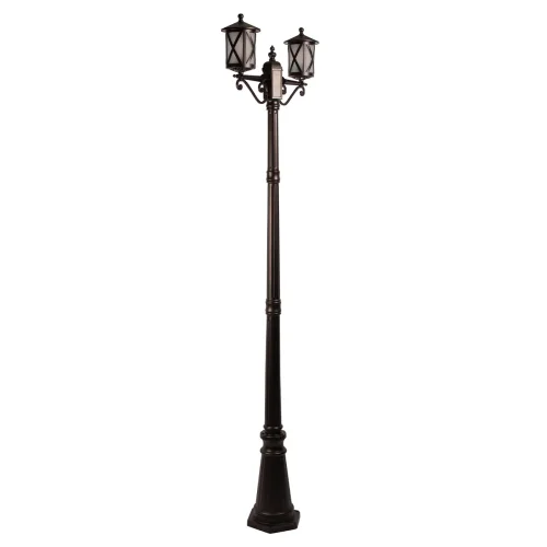 Парковый светильник Ravenna 100016/2200 LOFT IT уличный IP55 чёрный на 2 лампы, плафон белый в стиле классический кантри замковый E27 фото 2