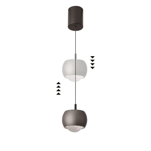 Светильник подвесной LED Roller 8407 Mantra хром 1 лампа, основание чёрное в стиле хай-тек современный  фото 3