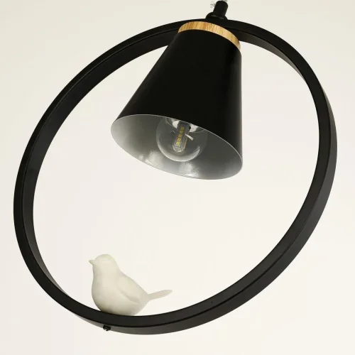 Светильник подвесной Uccello 2938-1P F-promo чёрный 1 лампа, основание чёрное в стиле кантри птички фото 4