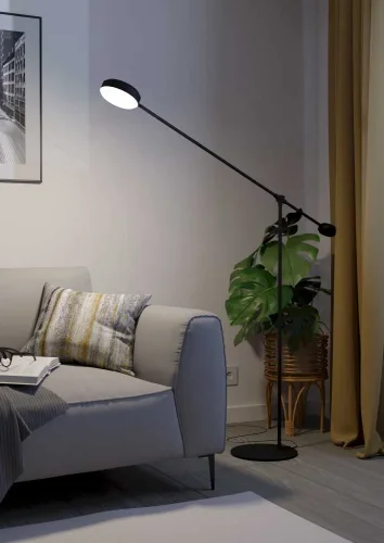 Торшер LED Clavellina 900354 Eglo для чтения чёрный на 1 лампу, основание чёрное в стиле современный фото 6