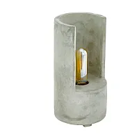 Настольная лампа лофт Lynton 49111 Eglo серая 1 лампа, основание серое металл в стиле лофт 