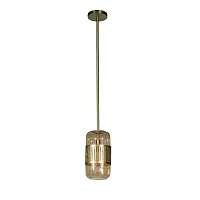 Светильник подвесной Hudson 10097P LOFT IT янтарный 1 лампа, основание золотое в стиле современный 