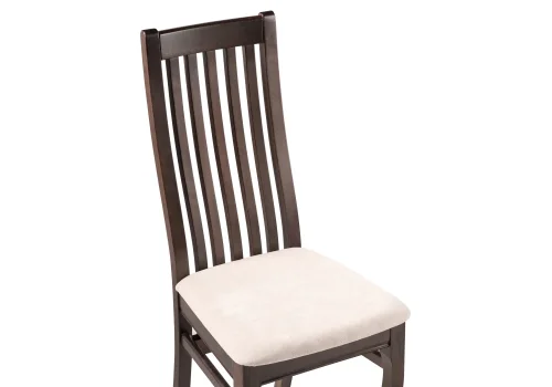 Деревянный стул Арлет Tenerife latte / венге коричневый 543604 Woodville, бежевый/ткань, ножки/массив бука дерево/венге, размеры - ****450*550 фото 5