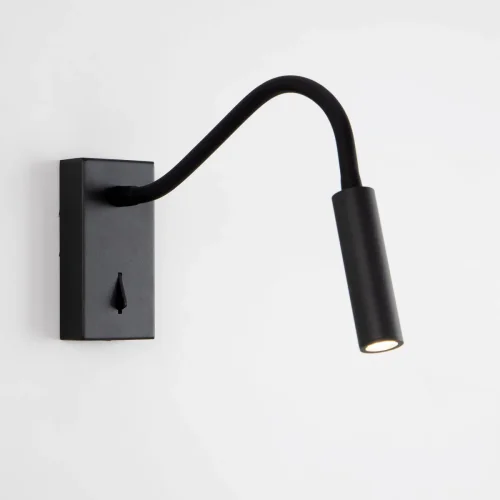 Бра с выключателем LED Декарт CL704361 Citilux чёрный на 1 лампа, основание чёрное в стиле современный для чтения гибкая ножка фото 2