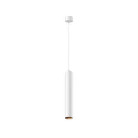 Светильник подвесной Focus LED P072PL-L12W3K-1 Maytoni белый 1 лампа, основание белое в стиле хай-тек современный трубочки