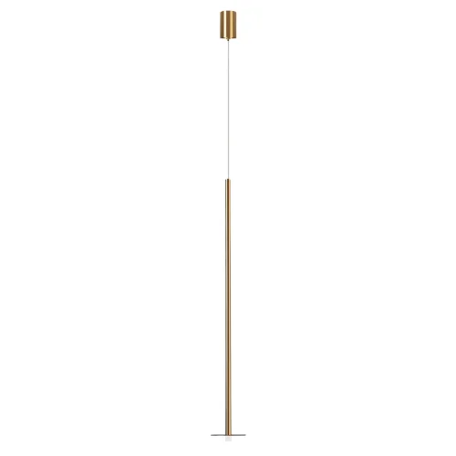 Светильник подвесной LED Reed 10358/830 Disk AB LOFT IT матовый латунь на 1 лампу, основание матовое латунь в стиле современный минимализм трубочки