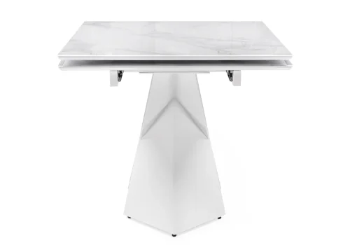 Стеклянный стол Хасселвуд 160(220)х90х77 белый мрамор / белый 553546 Woodville столешница белая из стекло мдф фото 4