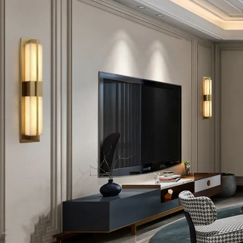 Настенный светильник GLEE A 208972-23 ImperiumLoft белый на 1 лампу, основание латунь в стиле современный фото 12 Настенный светильник GLEE A 208972-23 ImperiumLoft белый на 1 лампу, основание латунь в стиле современный фото 12