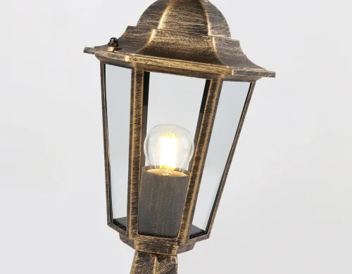 Парковый светильник ST2025 Ambrella light уличный IP54 чёрный 1 лампа, плафон прозрачный в стиле хай-тек современный E27 фото 3