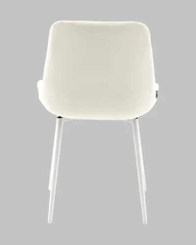 Стул Флекс N светло-бежевый белые ножки УТ000041306 Stool Group, бежевый/велюр, ножки/металл/белый, размеры - ***** фото 6