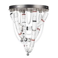 Люстра потолочная LED Collier 5456/80CL Odeon Light прозрачная на 1 лампу, основание никель серое в стиле современный 