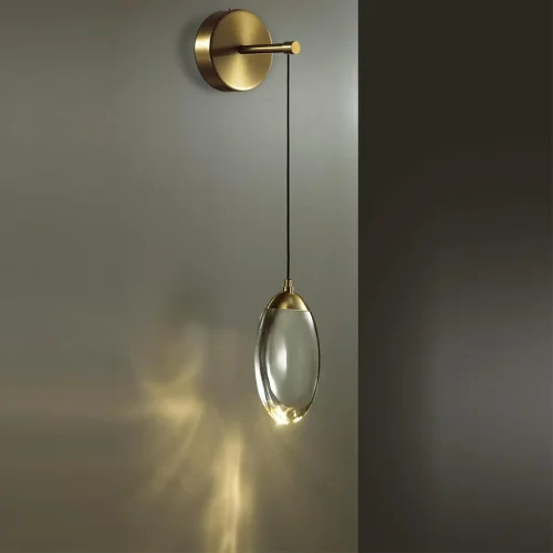 Бра Pura 7159/3WL Odeon Light прозрачный на 1 лампу, основание бронзовое в стиле хай-тек выдувное фото 4