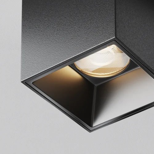 Светильник накладной LED Alfa LED C064CL-5W3K-SQ-B Maytoni чёрный на 1 лампу, основание чёрное в стиле современный хай-тек квадратный фото 6
