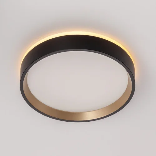 Светильник потолочный LED Etalon CL750181 Citilux белый на 1 лампу, основание чёрное в стиле хай-тек современный круглый фото 6
