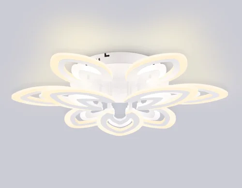 Люстра потолочная LED с пультом FA4547 Ambrella light белая на 1 лампа, основание белое в стиле современный хай-тек с пультом фото 6