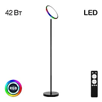 Торшер LED с пультом RGB Click CL810021 Citilux с пультом чёрный 1 лампа, основание чёрное в стиле модерн
