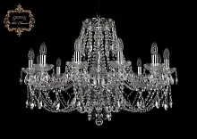 Люстра подвесная хрустальная 11.21.12.300.Cr.Sp Bohemia Art Classic прозрачная на 12 ламп, основание хром в стиле классика 