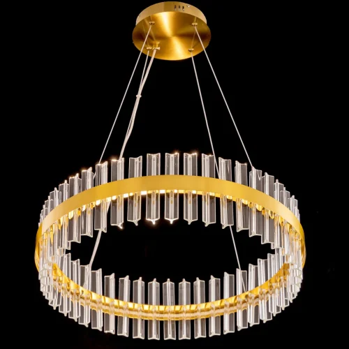 Люстра подвесная LED с пультом Рианна CL337063 Citilux прозрачная на 1 лампа, основание бронзовое в стиле современный с пультом фото 7