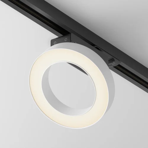 Светильник трековый LED Rim TR044-1-12W3K-W Maytoni белый для шинопроводов серии Rim чёрный