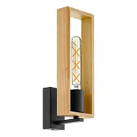 Бра Littleton 44055 Eglo бежевый коричневый на 1 лампу, основание чёрное в стиле кантри лофт 