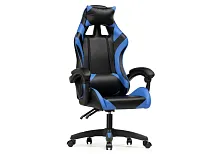 Кресло игровое Rodas black / blue 15245 Woodville, синий/искусственная кожа, ножки/пластик/чёрный, размеры - *1310***670*600