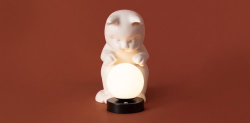 Настольная лампа ЛЕД Вискер / Whisker FR5607TL-01W Freya белая на 1 лампу, основание чёрное белое металл в стиле современный животные фото 13