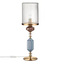 Настольная лампа Terra 5414/1T Odeon Light прозрачная на 1 лампу, основание античное бронза керамика металл в стиле классический современный 