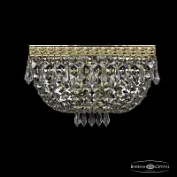 Бра 19272B/25IV G Bohemia Ivele Crystal прозрачный 2 лампы, основание золотое в стиле классический sp