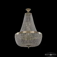Люстра подвесная 19051/H2/70IV G C1 Bohemia Ivele Crystal прозрачная на 22 лампы, основание золотое в стиле классика sp