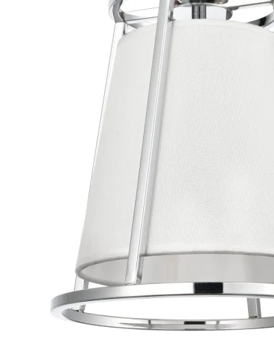 Светильник подвесной Linda VL4243P01 Vele Luce белый 1 лампа, основание хром в стиле классический  фото 4