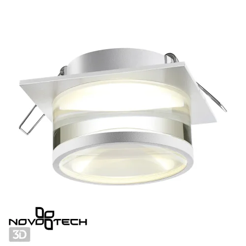 Светильник точечный Gem 370917 Novotech белый 1 лампа, основание белое в стиле современный  фото 4