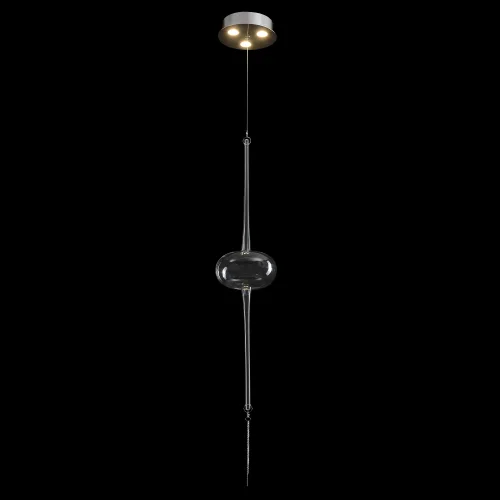 Светильник подвесной LED GLASS SP3W LED CHROME Crystal Lux прозрачный на 3 лампы, основание хром в стиле фото 7