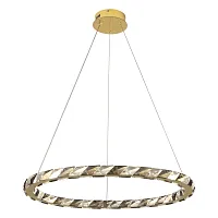 Светильник подвесной LED Citrus LSP-7157 Lussole прозрачный 1 лампа, основание золотое в стиле современный кольца