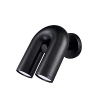 Бра LED Twins 1092/06 AP-5 Divinare чёрный на 1 лампу, основание чёрное в стиле арт-деко современный 