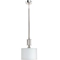 Светильник подвесной Artu ART-ZW-1(N) Kutek белый 1 лампа, основание никель в стиле американский 