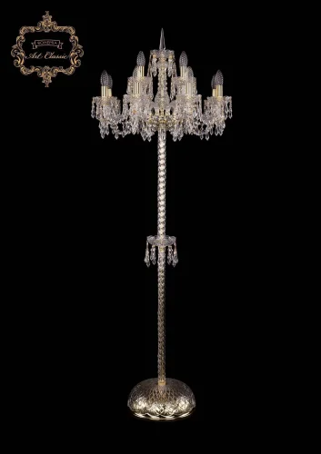 Торшер 13.23.8+4.200.P.h-165.Gd.Dr Bohemia Art Classic  прозрачный 12 ламп, основание золотое в стиле классический
