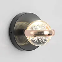 Бра LED LSP-7511 Lussole прозрачный на 1 лампу, основание чёрное в стиле современный 