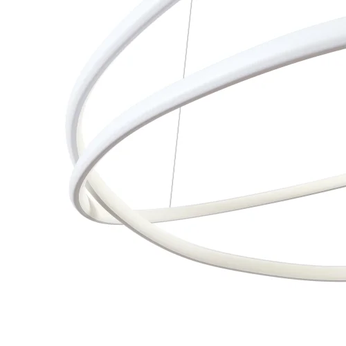 Светильник подвесной LED Nola MOD100PL-L47WK1 Maytoni белый 1 лампа, основание белое в стиле минимализм современный кольца фото 2