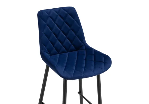 Полубарный стул Баодин Б/К синий / черный 517166 Woodville, синий/велюр, ножки/металл/чёрный, размеры - ****500*560 фото 5