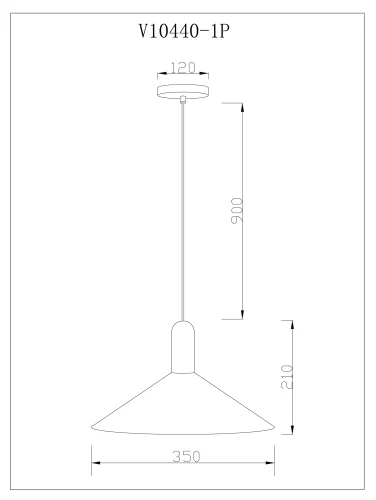 Светильник подвесной Forli V10440-1P Moderli чёрный 1 лампа, основание чёрное в стиле современный лофт  фото 4