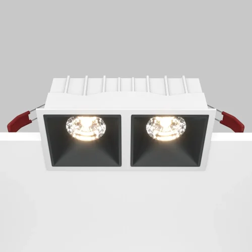 Светильник точечный Alfa LED DL043-02-15W3K-SQ-WB Maytoni белый чёрный 1 лампа, основание белое в стиле хай-тек современный  фото 5