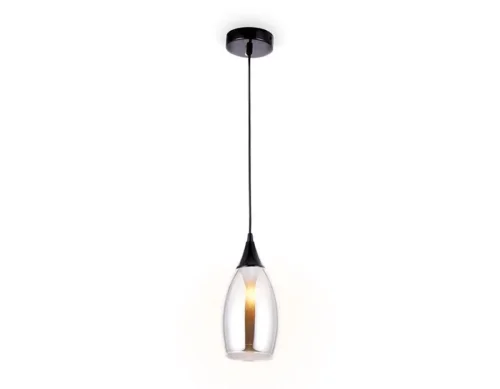 Светильник подвесной TR3544 Ambrella light серый на 1 лампу, основание чёрное в стиле современный 