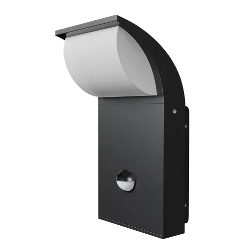 Настенный светильник уличный LED с датчиком Stock O446WL-L7GF3KSR Maytoni уличный IP44 графит на 1 лампу, плафон белый в стиле современный хай-тек LED