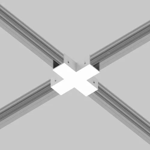 Коннектор X-образный для профиля Exility IP O-TR001-CC-W Maytoni белый в стиле хай-тек современный для светильников серии Exility IP exility ip уличная фото 3 Коннектор X-образный для профиля Exility IP O-TR001-CC-W Maytoni белый в стиле хай-тек современный для светильников серии Exility IP exility ip уличная фото 3
