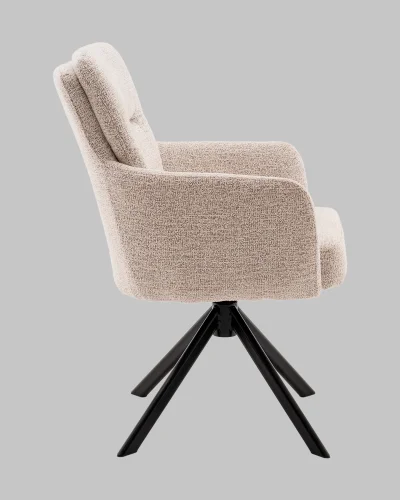 Стул обеденный Rue, светло-серый УТ000041381 Stool Group, серый/рогожка, ножки/металл/чёрный, размеры - *880**** фото 4