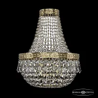 Бра 19011B/H1/25IV G Bohemia Ivele Crystal прозрачный 3 лампы, основание золотое в стиле классический sp